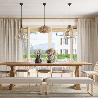 Hängeleuchte VANB Holz