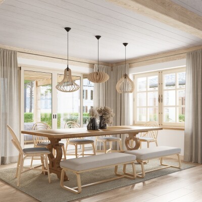 Hängeleuchte VANB Holz