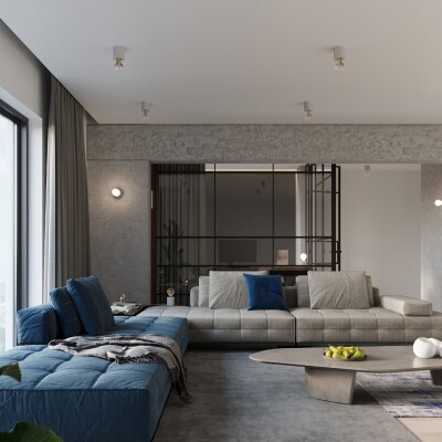 Wandleuchte LUNE Beton