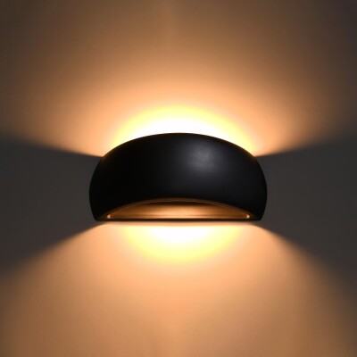 Wandleuchte Keramik SOLC schwarz