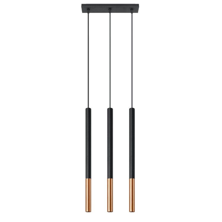 Hängeleuchte SARA 3L schwarz/kupfer