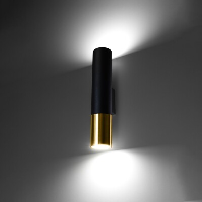 Wandleuchte ZUNO schwarz/gold