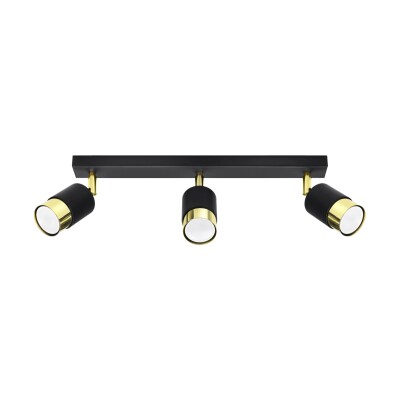 Deckenleuchte ZANZ 3 schwarz/gold