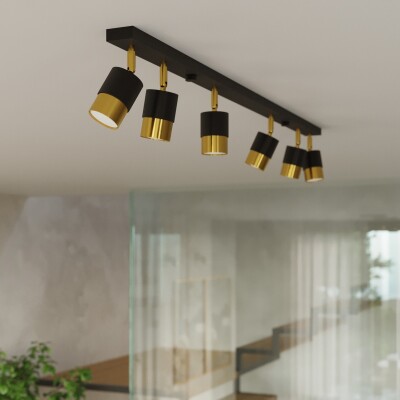 Deckenleuchte ZANZ 4 schwarz/gold