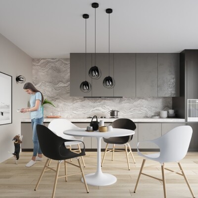 Hängeleuchte VIRB 3P schwarz