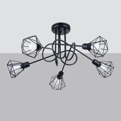 Kronleuchter LUND 5S schwarz