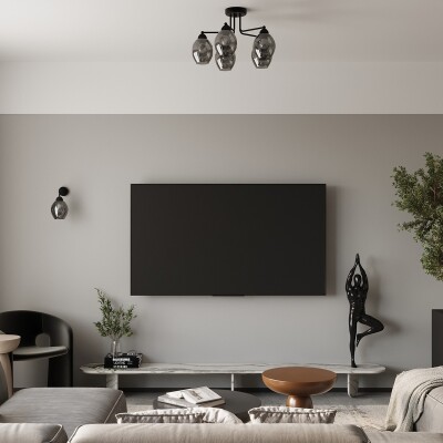 Kronleuchter ZARX 5 schwarz