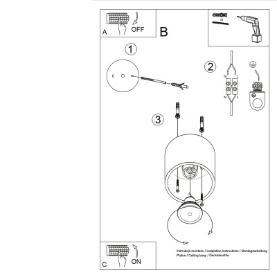 Deckenleuchte ZUND 1 golden
