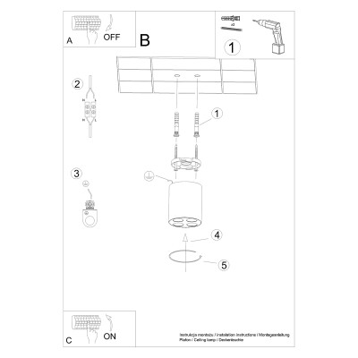 Deckenleuchte RILY  schwarz LED