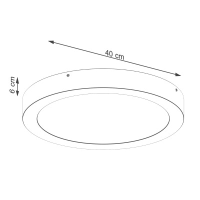 Deckenleuchte SUND 40 schwarz LED 3000K