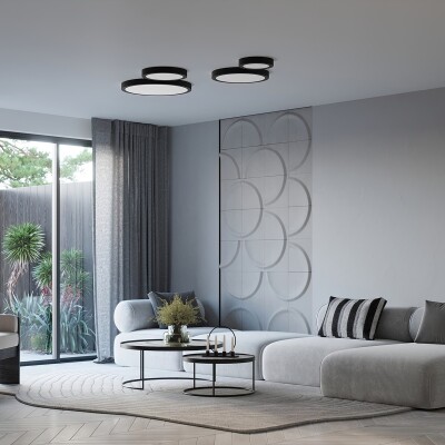 Deckenleuchte SUND 50 schwarz LED 3000K