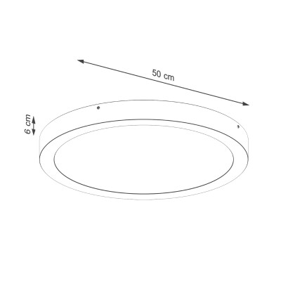 Deckenleuchte SUND 50 schwarz LED 3000K