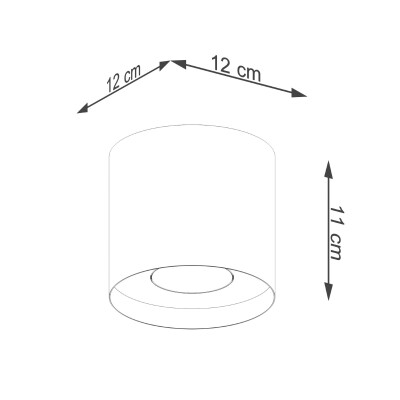 Deckenleuchte ZARA grau