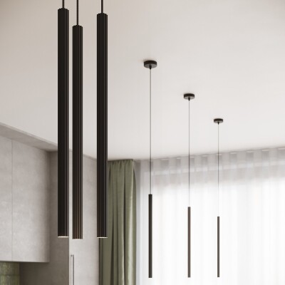 Pendelleuchte KIRX 3P Schwarz