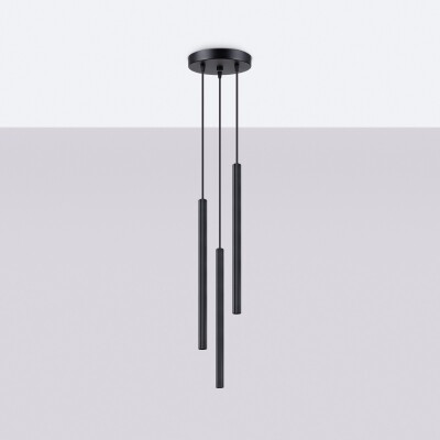 Pendelleuchte KIRX 3P Schwarz
