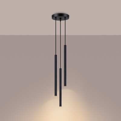 Pendelleuchte KIRX 3P Schwarz