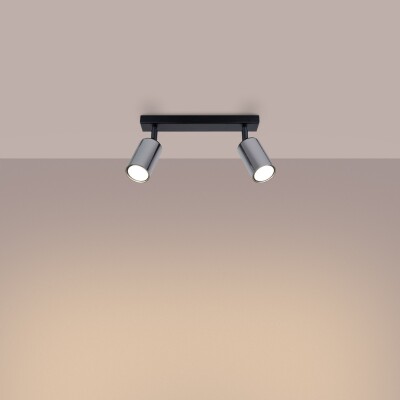 Deckenleuchte LUNY 2 schwarz/chrom