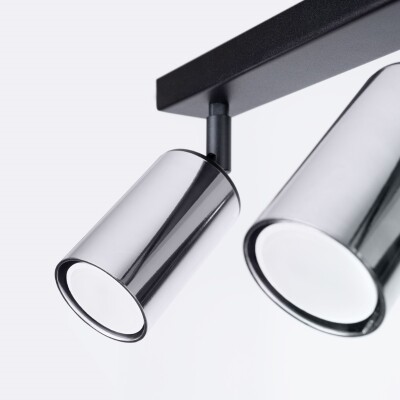 Deckenleuchte LUNY 2 schwarz/chrom