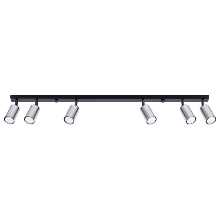 Deckenleuchte LUNY 6L schwarz/chrom