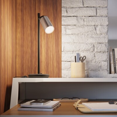 Deckenleuchte LUNY 6L schwarz/chrom