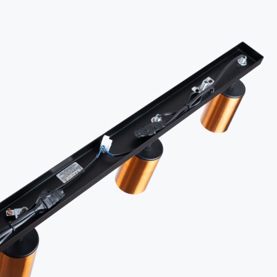 Deckenleuchte LUNY 4L schwarz/kupfer