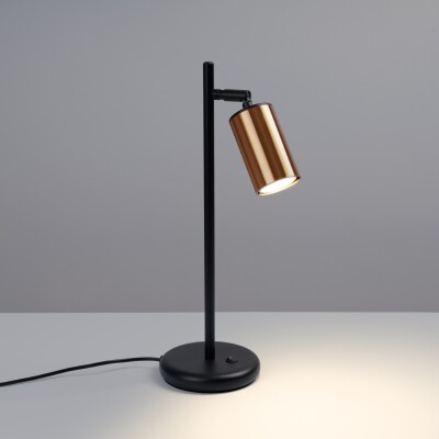 Tischlampe LUNY schwarz/kupfer