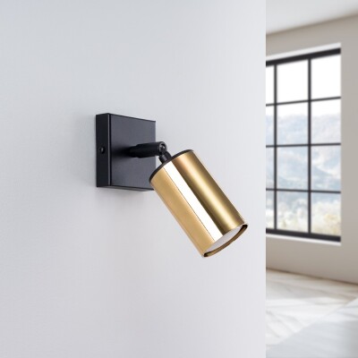 Wandlampe LUNY schwarz/gold