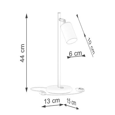 Tischlampe LUNY schwarz/gold