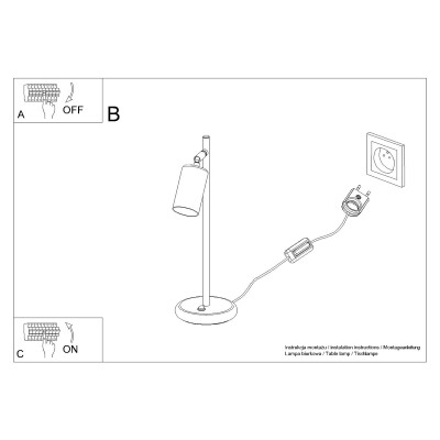 Tischlampe LUNY schwarz/gold