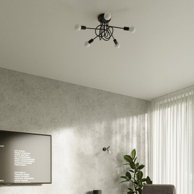 Kronleuchter LINB 5 schwarz