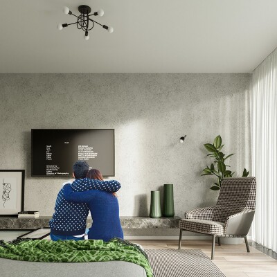 Kronleuchter LINB 5 schwarz