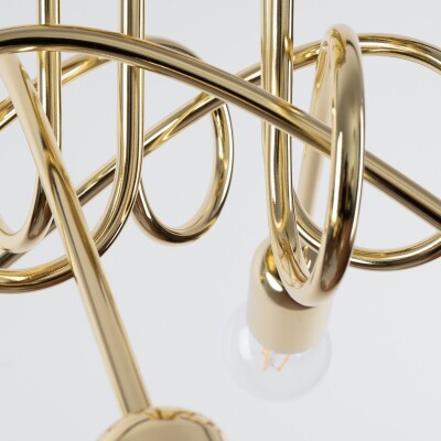 Kronleuchter LINB 5 glänzend gold
