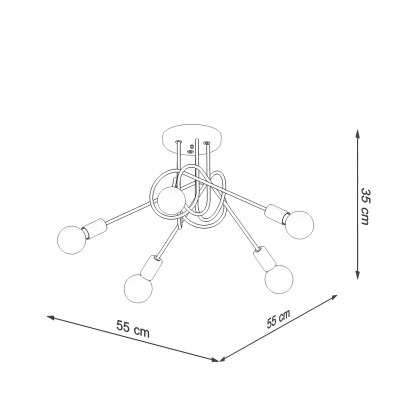 Kronleuchter LINB 5 chrom