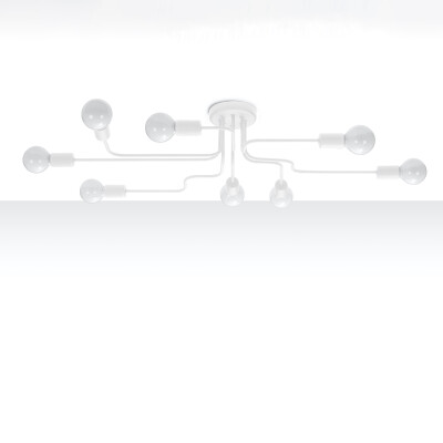 Kronleuchter KIRA 8 weiß