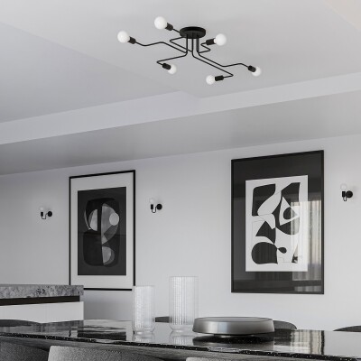 Kronleuchter KIRA 4 schwarz