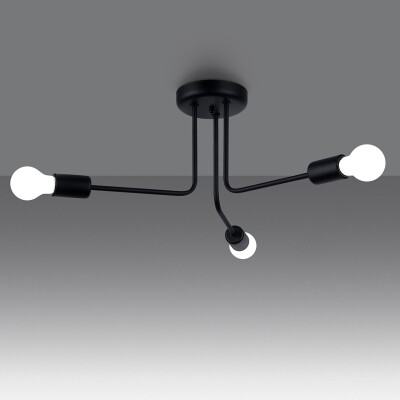 Kronleuchter ZUNY 3 schwarz