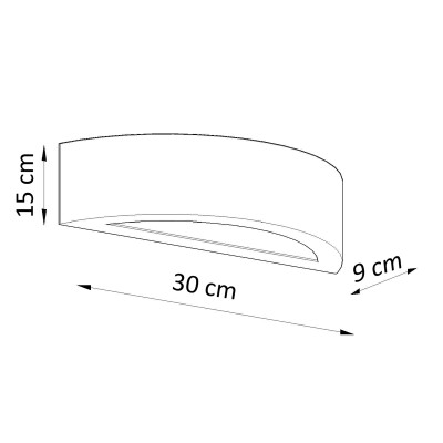 Wandleuchte Keramik RIVE 30