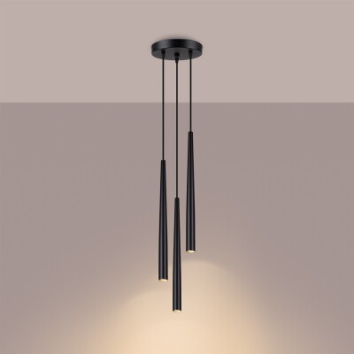 Pendelleuchte AIRY 3P Schwarz