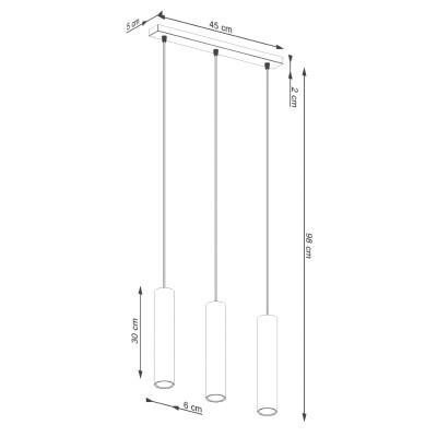 Pendelleuchte KILX 3L beige