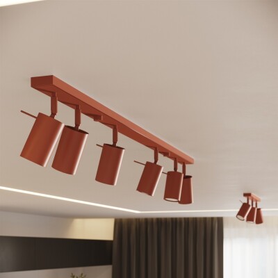 Deckenleuchte LIRA 4L roter Ocker